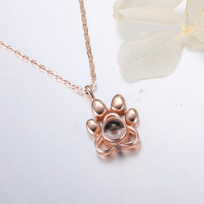Titanium Paw Necklace