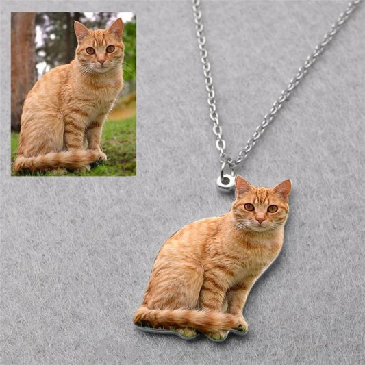 Titamium Personalized Pet Portrait Necklace