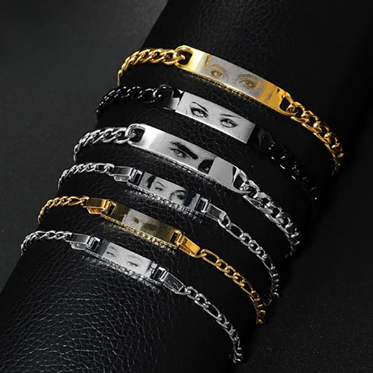 Custom Laser Engraving Pet Eye photo Bracelet