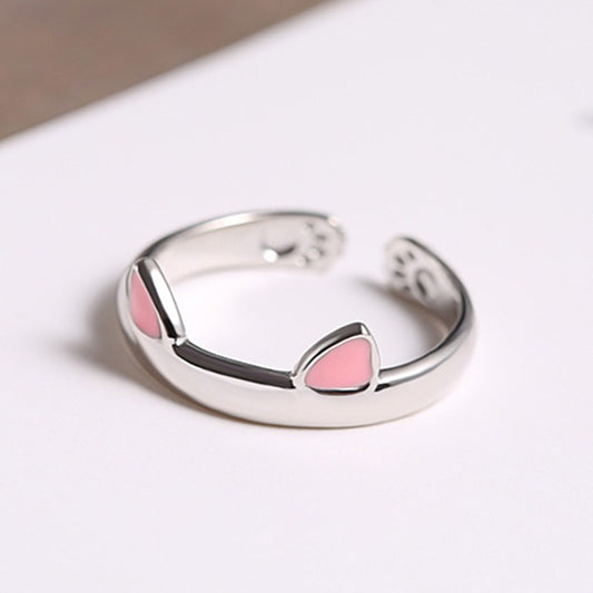 Simple Kitten Figure Ring