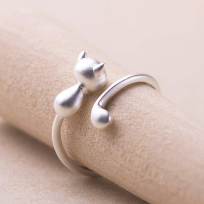 Simple Kitten Figure Ring