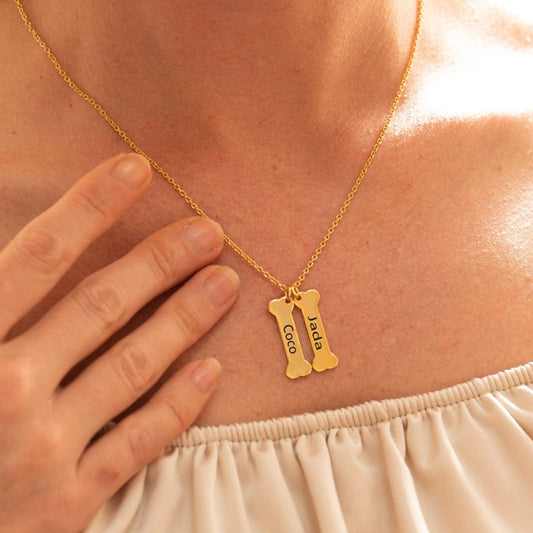 Personalized Stainless Steel Bone Necklace