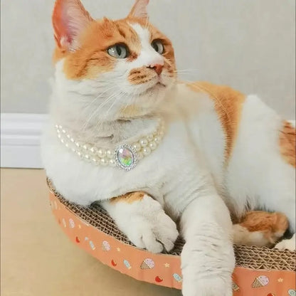 Double Layer Gemstone&Pearl Necklace