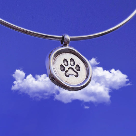 Silver Plated Cat Paw Chocker