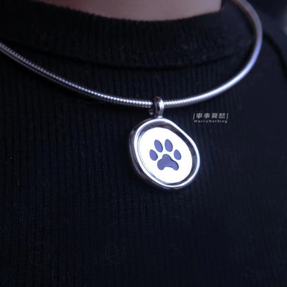 Silver Plated Cat Paw Chocker