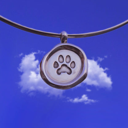 Silver Plated Cat Paw Chocker