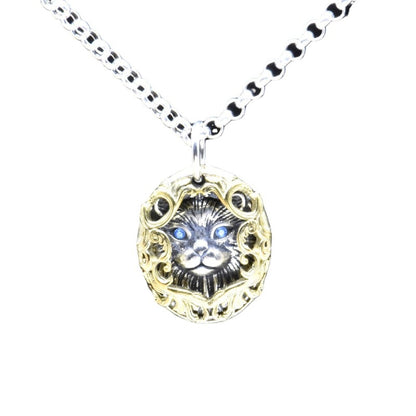 Retro Thai Silver Cat Necklace