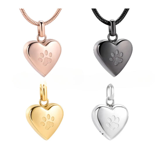 Stainless Steel Heart Urn Necklace