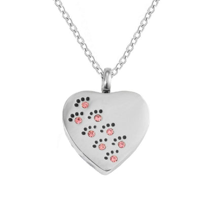 Stainless Steel Heart-Shaped Openable Urn Necklace