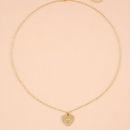 Pet Paw Print Love Necklace