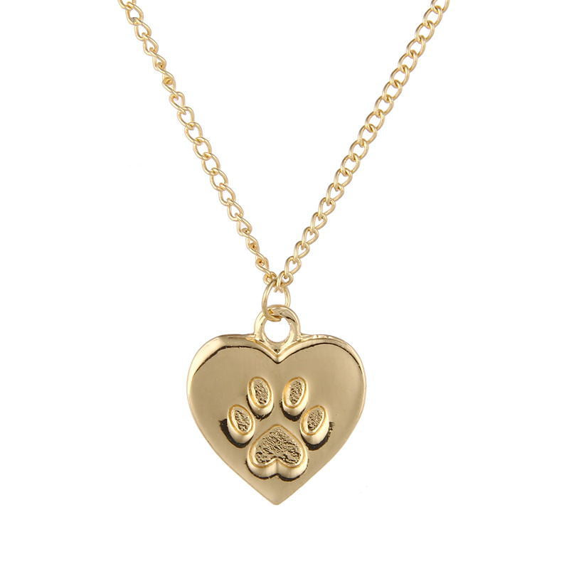 Cat Lover Footprints Necklace