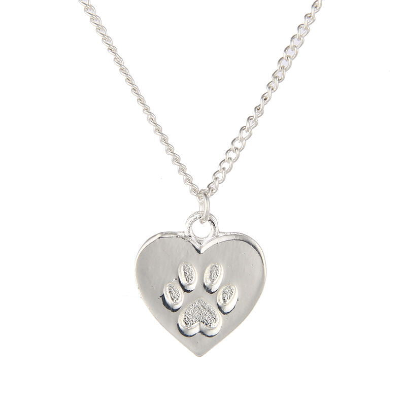Cat Lover Footprints Necklace