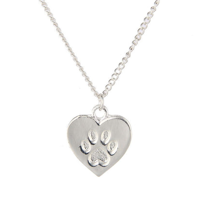 Cat Lover Footprints Necklace