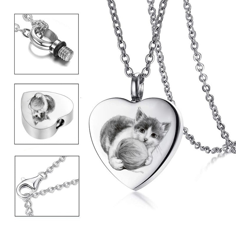 Custom Heart-Shaped Urn Pendant