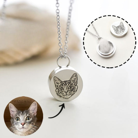 Titanium Pet Hair Souvenir Urn Pendant
