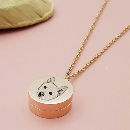 Titanium Pet Hair Souvenir Urn Pendant