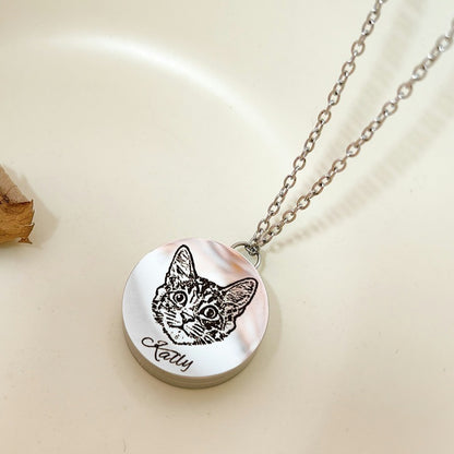 Titanium Pet Hair Souvenir Urn Pendant