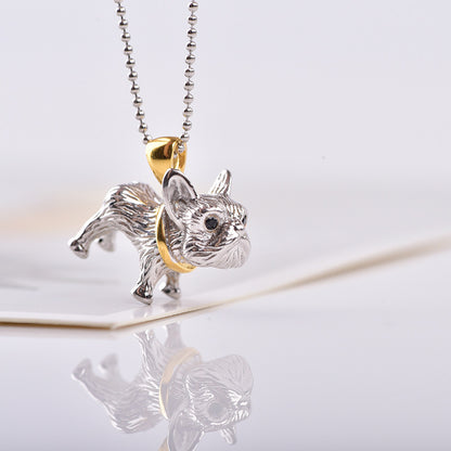 S925 Sterling Silver Bulldog Pendant