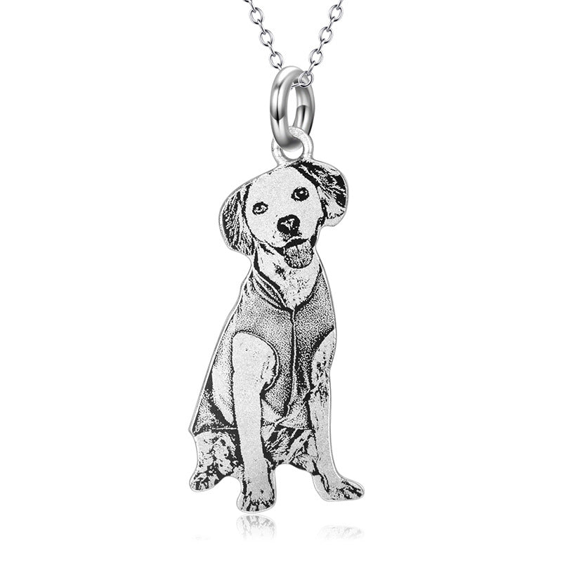 S925 Silver Custom Realistic Pet Photo Necklace
