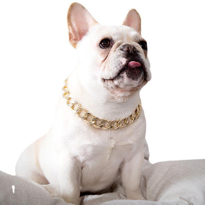 French Bulldog Plastic Gold Chain
