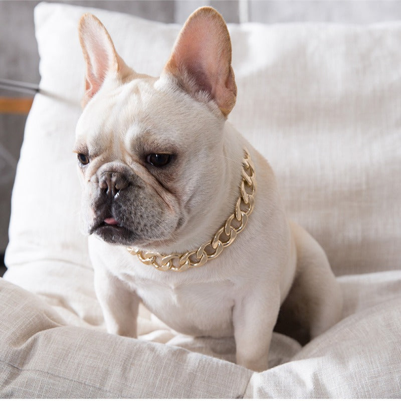 French Bulldog Plastic Gold Chain