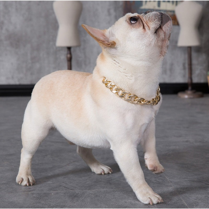 French Bulldog Plastic Gold Chain