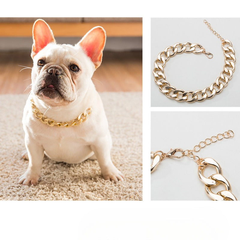 French Bulldog Plastic Gold Chain