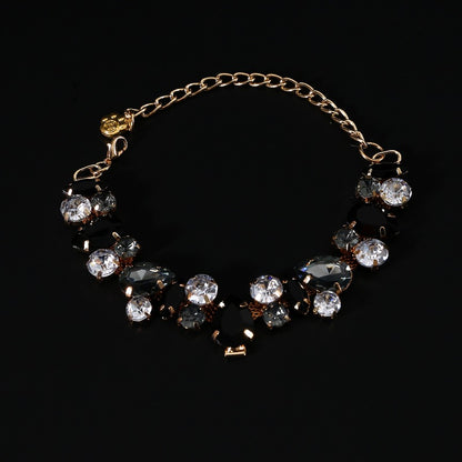Rhinestone Water Drop Metal Necklace