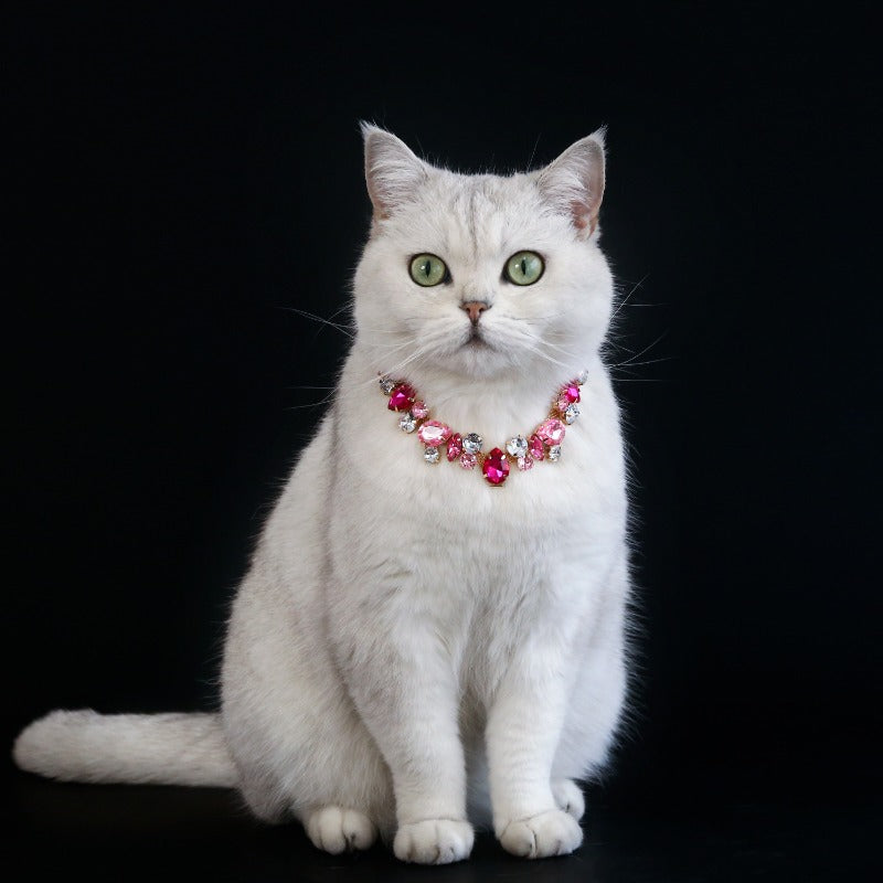 Rhinestone Water Drop Metal Necklace